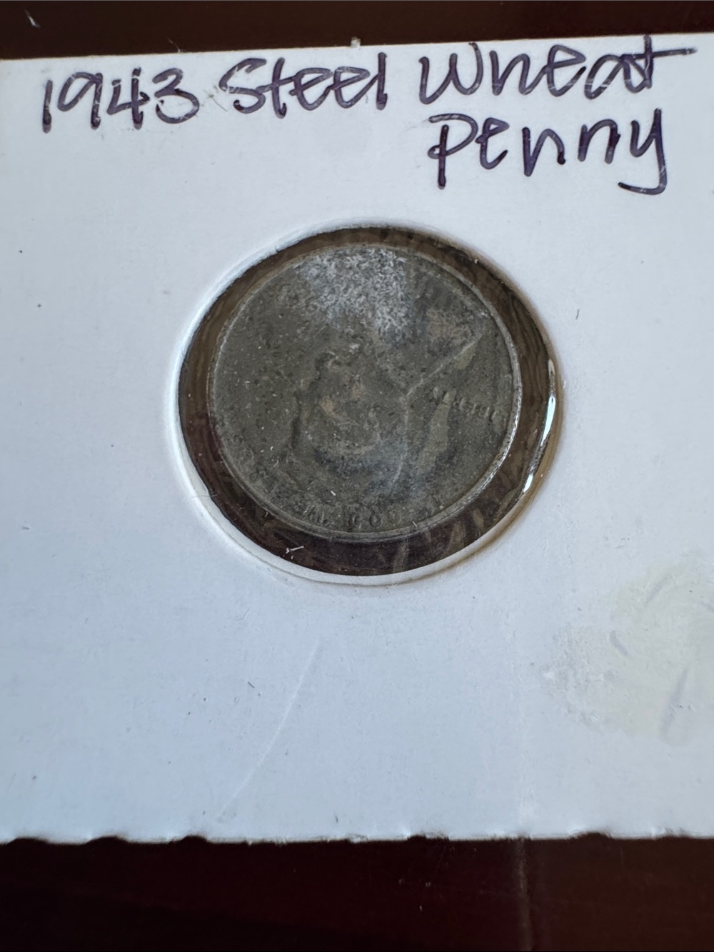 1943 Steel Wheat Penny - Gray Coin Collectible